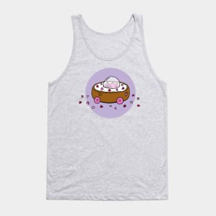 Valentine's Day Donut Car with Heart Sprinkles (Purple) Tank Top